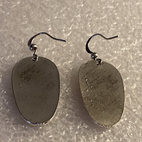 NWOT - Unique Spiral Zinc Alloy & Copper Oval French Hook Drop Pierced Earrings - Picture 8 of 9